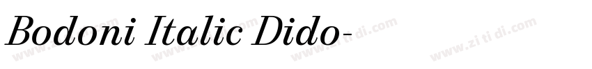 Bodoni Italic Dido字体转换